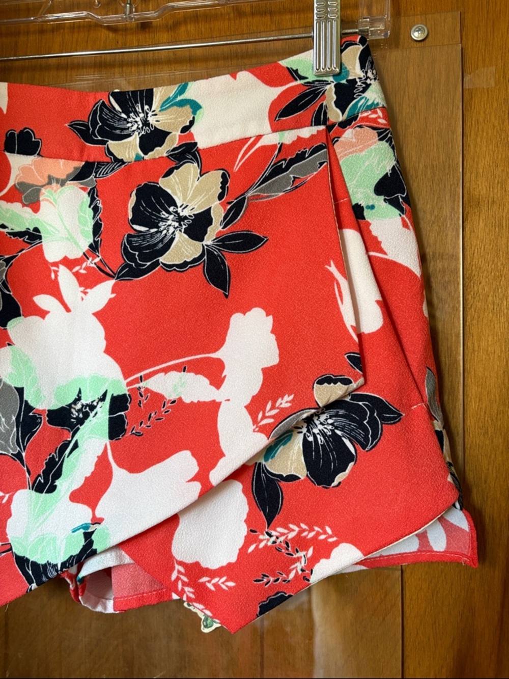 Aqua Mini Skort Coral Floral Pattern - Picture 3 of 6